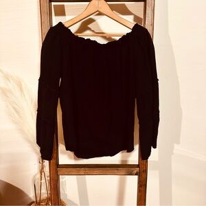 Black off the shoulder top